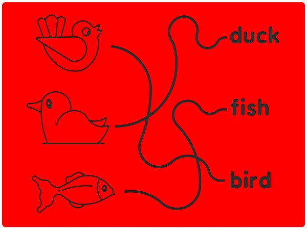 Bird, Duck and Fish Trace Play Panel