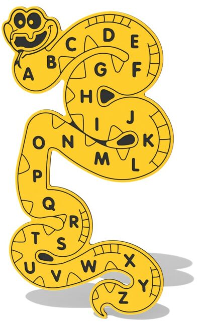 Alphabet Snake Wall Play Panel
