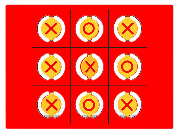 Flip-Over Noughts and Crosses Play Panel