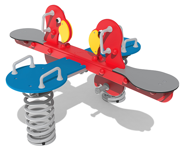 Parrot 4-Way Spring Seesaw