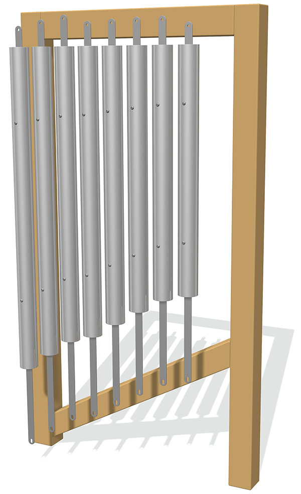 Individual 76mm Tube Chimes with Straps